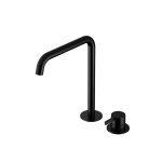 Hotbath Ace Bateria umywalkowa jednouchwytowa z 2 otworami i obrotową wylewką Wysoka Matt Black PVD AC023H.MBP