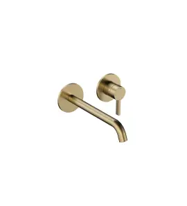 Hotbath Ace Bateria umywalkowa podtynkowa 200 mm - element zewnętrzny Brushed Brass PVD AC105.BBP