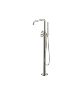 Hotbath Ace Bateria wannowa wolonostojąca ze słuchawką prysznicową i wężem prysznicowym Brushed Nickel AC177.GN