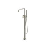 Hotbath Ace Bateria wannowa wolonostojąca ze słuchawką prysznicową i wężem prysznicowym Brushed Nickel AC177.GN