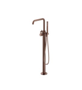 Hotbath Ace Bateria wannowa wolonostojąca ze słuchawką prysznicową i wężem prysznicowym Brushed Copper PVD AC177.BCP