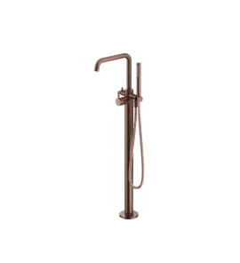 Hotbath Ace Bateria wannowa wolonostojąca ze słuchawką prysznicową i wężem prysznicowym Brushed Copper PVD AC177.BCP