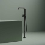 Hotbath Ace Bateria wannowa wolonostojąca ze słuchawką prysznicową i wężem prysznicowym Matt Black PVD AC177.MBP