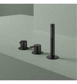 Hotbath Ace Bateria wannowa ze słuchawką prysznicową, bez wylewki Matt Black PVD AC075.MBP