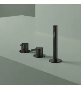 Hotbath Ace Bateria wannowa ze słuchawką prysznicową, bez wylewki Matt Black PVD AC075.MBP