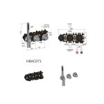 Hotbath Ace Bateria natryskowa termostatyczna podtynkowa, z dwoma zaworami i słuchawką prysznicową - element zewnętrzny Brushed Nickel AC071.GN