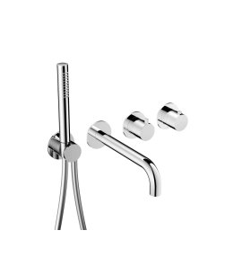 Hotbath Ace Bateria wannowa termostatyczna podtynkowa z wylewką i słuchawką prysznicową 2-drożna - element zewnętrzny Chrom AC072.CR