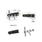Hotbath Ace Bateria wannowa termostatyczna podtynkowa z wylewką i słuchawką prysznicową 2-drożna - element zewnętrzny Matt Black PVD AC072.MBP
