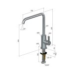 Hotbath Ace Bateria zlewozmywakowa jednouchwytowa Matt Black PVD AC040.MBP