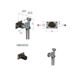 Hotbath Ace Bidetka z uchwytem ściennym i zaworem - element zewnętrzny Brushed Brass PVD KHDS3.BBP