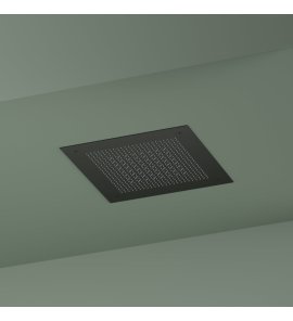 Hotbath Ace Deszczownica podtynkowa z dwoma strumieniami 38x38 cm Matt Black PVD AC148.MBP