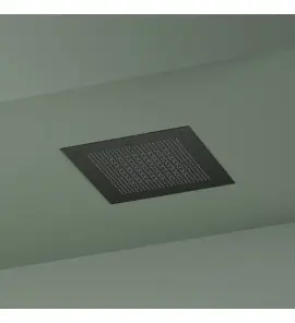 Hotbath Ace Deszczownica podtynkowa z dwoma strumieniami 38x38 cm Matt Black PVD AC148.MBP