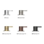 Hotbath Ace Deszczownica podtynkowa z wylewką kaskadową z dyszami mgiełkowymi 500x500 mm z oświetleniem LED Brushed Copper PVD AC146.BCP