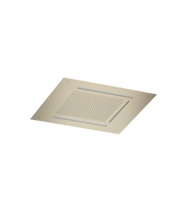 Hotbath Ace Deszczownica podtynkowa z wylewką kaskadową z dyszami mgiełkowymi 500x500 mm z oświetleniem LED Brushed Brass PVD AC146.BBP