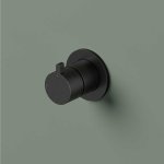 Hotbath Ace Mieszacz podtynkowy 2-drożny z funkcją odcinającą - element zewnętrzny Matt Black PVD AC111.MBP