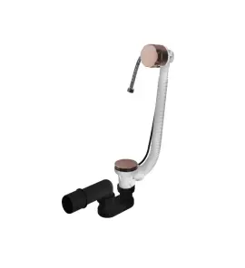 Hotbath Ace Odpływ wannowy z przelewem i systemem napełniania przez przelew Brushed Copper PVD P033.BCP