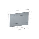 Hotbath Ace Przycisk do spłuczek Geberit UP320-UP720 (Sigma 8 Sigma 12) i TeceBox 8. Matt Black PVD GLA320.MBP