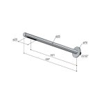 Hotbath Ace Ramię prysznicowe ścienne ze zintegrowaną głowicą prysznicową Brushed Nickel AC195.GN