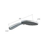 Hotbath Ace Słuchawka prysznicowa Ø 130 mm z 3 strumieniami Matt Black PVD M376.MBP