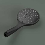 Hotbath Ace Słuchawka prysznicowa Ø 130 mm z 3 strumieniami Matt Black PVD M376.MBP