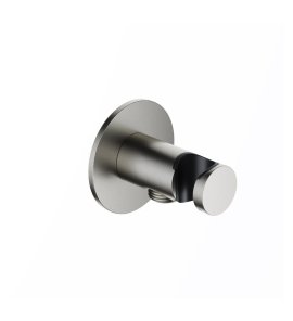 Hotbath Ace Uchwyt na słuchawkę prysznicową z przyłączem Brushed Nickel AC515.GN