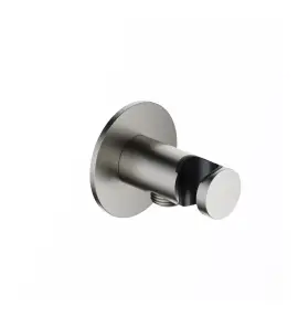 Hotbath Ace Uchwyt na słuchawkę prysznicową z przyłączem Brushed Nickel AC515.GN