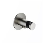 Hotbath Ace Uchwyt na słuchawkę prysznicową z przyłączem Brushed Nickel AC515.GN