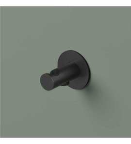 Hotbath Ace Uchwyt na słuchawkę prysznicową z przyłączem Matt Black PVD AC515.MBP