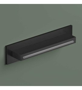 Hotbath Ace Wylewka wodospadu ścienna do prysznica Matt Black PVD M161.MBP