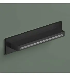 Hotbath Ace Wylewka wodospadu ścienna do prysznica Matt Black PVD M161.MBP