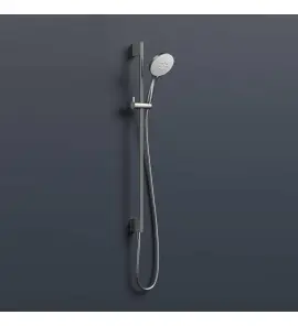 Hotbath Ace Zestaw prysznicowy na drążku ściennym Brushed Nickel M274.GN