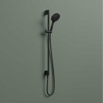 Hotbath Ace Zestaw prysznicowy na drążku ściennym Matt Black PVD M274.MBP