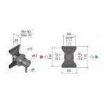 Hotbath Archie Bateria natryskowa podtynkowa element zewnętrzny steel brushed AR031.IX