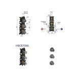 Hotbath Archie Bateria natryskowa termostatyczna podtynkowa z dwoma zaworami - element zewnętrzny Gun Metal PVD AR7066.BGP