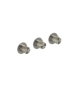 Hotbath Archie Bateria natryskowa termostatyczna podtynkowa z dwoma zaworami - element zewnętrzny Steel Brushed AR7067.IX