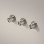 Hotbath Archie Bateria natryskowa termostatyczna podtynkowa z dwoma zaworami - element zewnętrzny Steel Brushed AR7067.IX