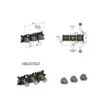 Hotbath Archie Bateria natryskowa termostatyczna podtynkowa z dwoma zaworami - element zewnętrzny Gun Metal PVD AR7067.BGP