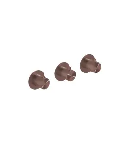 Hotbath Archie Bateria natryskowa termostatyczna podtynkowa z dwoma zaworami - element zewnętrzny Brushed Copper PVD AR7067.BCP