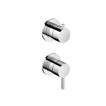 Hotbath Ace Bateria natryskowa podtynkowa 2-drożna z zaworem odcinającym - element zewnętrzny Chrom AC129.CR