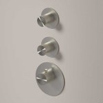 Hotbath Archie Bateria natryskowa termostatyczna podtynkowa z 2-drożna - element zewnętrzny Steel Brushed ARHR2.IX