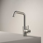 Hotbath Archie Bateria umywalkowa z obracaną wylewką Steel Brushed AR014.IX