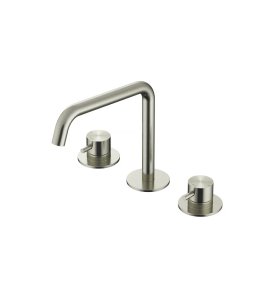 Hotbath Archie Bateria umywalkowa nablatowa Steel Brushed AR033.IX