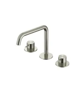 Hotbath Archie Bateria umywalkowa nablatowa Steel Brushed AR033.IX