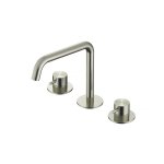 Hotbath Archie Bateria umywalkowa nablatowa Steel Brushed AR033.IX