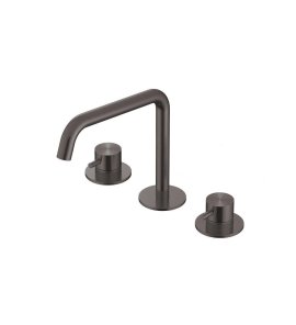 Hotbath Archie Bateria umywalkowa nablatowa Gun Metal PVD AR033.BGP