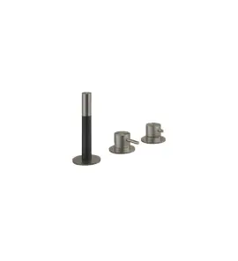 Hotbath Archie Bateria wannowa ze słuchawką prysznicową, bez wylewki Steel Brushed AR085.IX