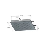 Hotbath Archie Deszczownica podtynkowa sufitowa 500x500 mm Steel Brushed AR111.IX