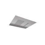 Hotbath Archie Deszczownica podtynkowa sufitowa z kaskadą 500x500 mm Steel Brushed AR142.IX