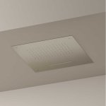 Hotbath Archie Deszczownica podtynkowa sufitowa z kaskadą 500x500 mm Steel Brushed AR142.IX