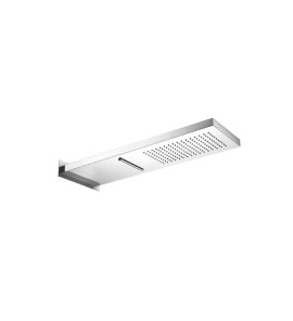 Hotbath Archie Deszczownica ścienna z kaskadą 537x165 mm Steel Brushed AR193.IX